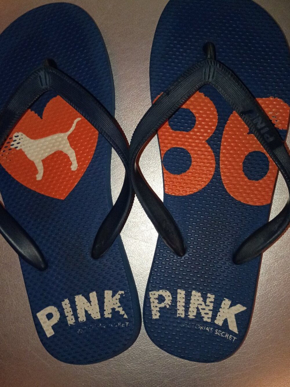 Women's Size Medium 7-8 Victoria's Secret Pink Flip Flops